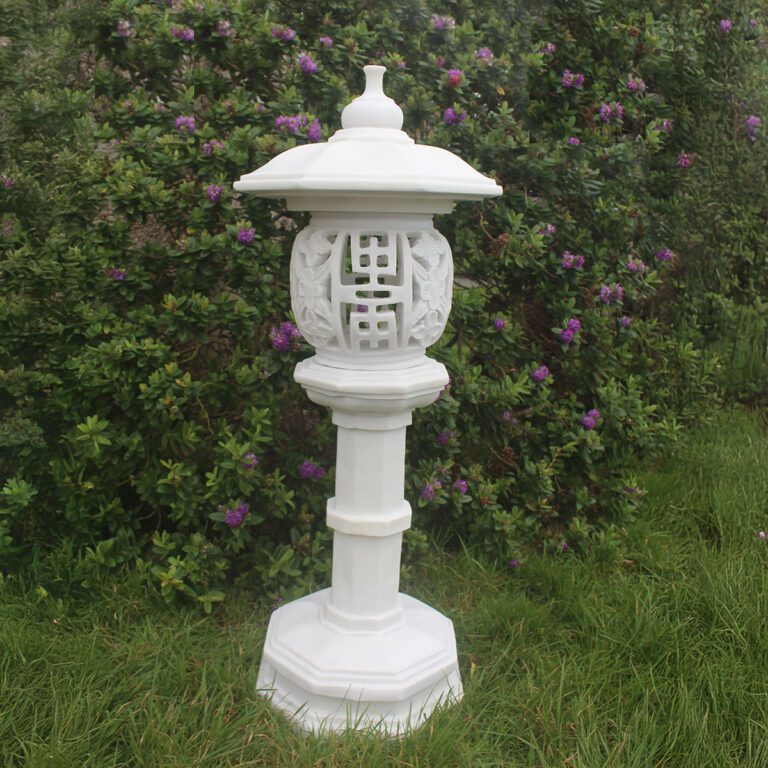 5060235338731 1 Enigma Marble Resin Lantern Garden Statue.JPG